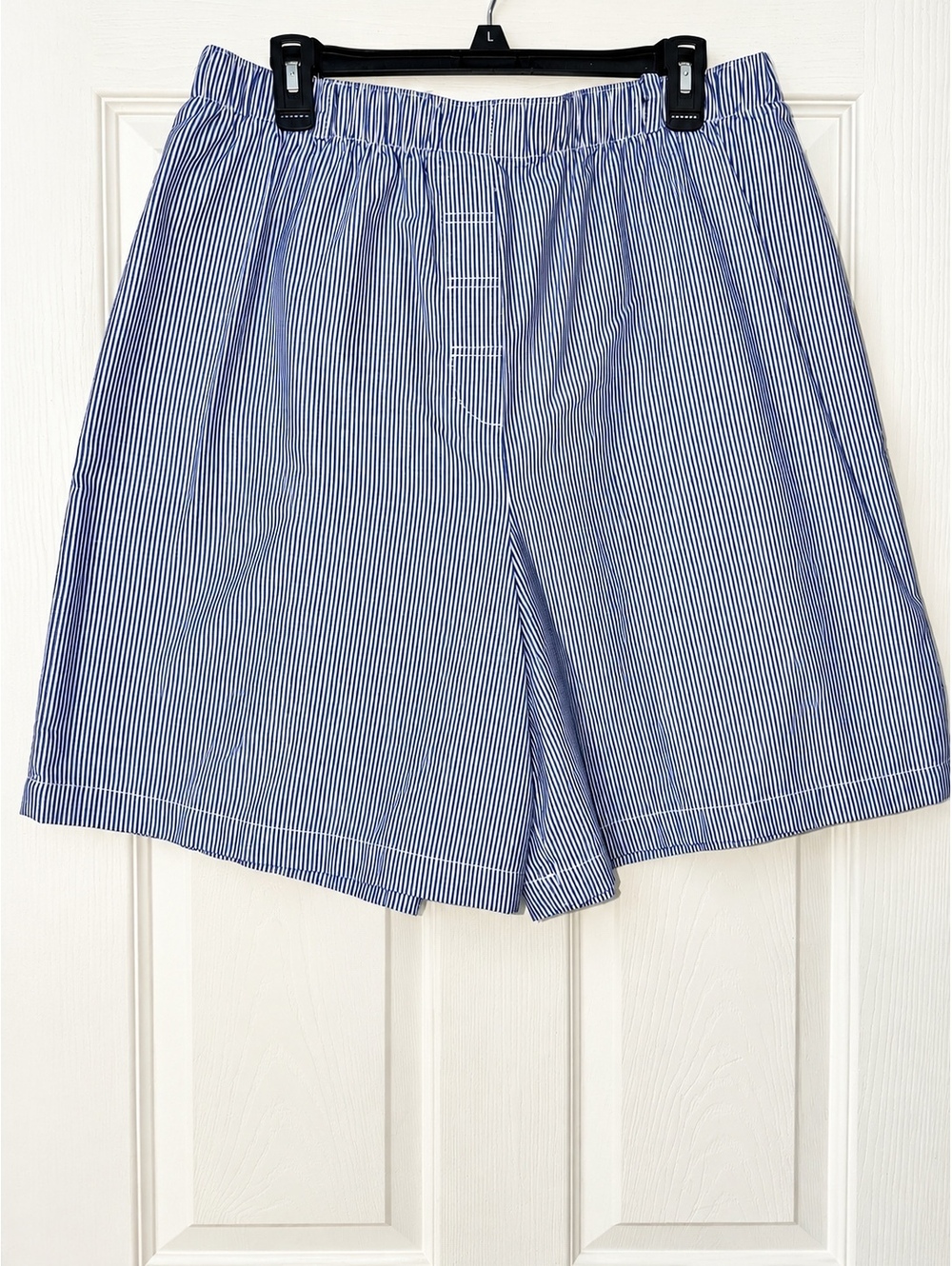 Catalina Women's Size 18 Blue White Striped Pull On Shorts Vintage Made in USA
